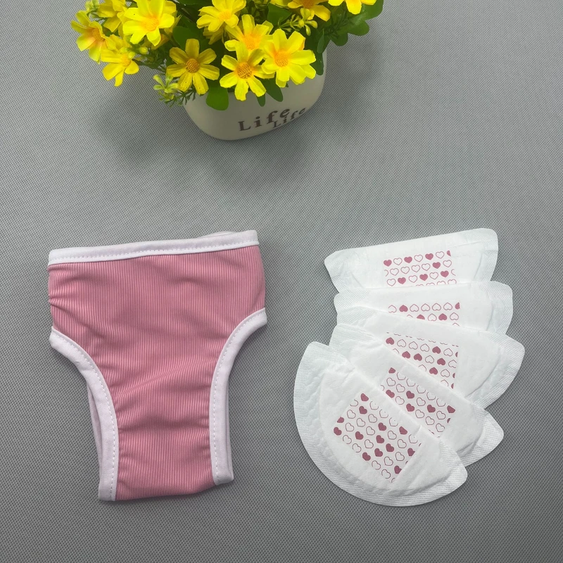 Pantalones para el celo de perros con bordado y almohadillas