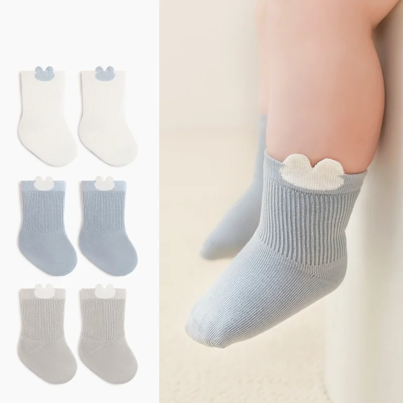 Calcetines de algodón con osito para niños – Primavera y otoño - imagen 2