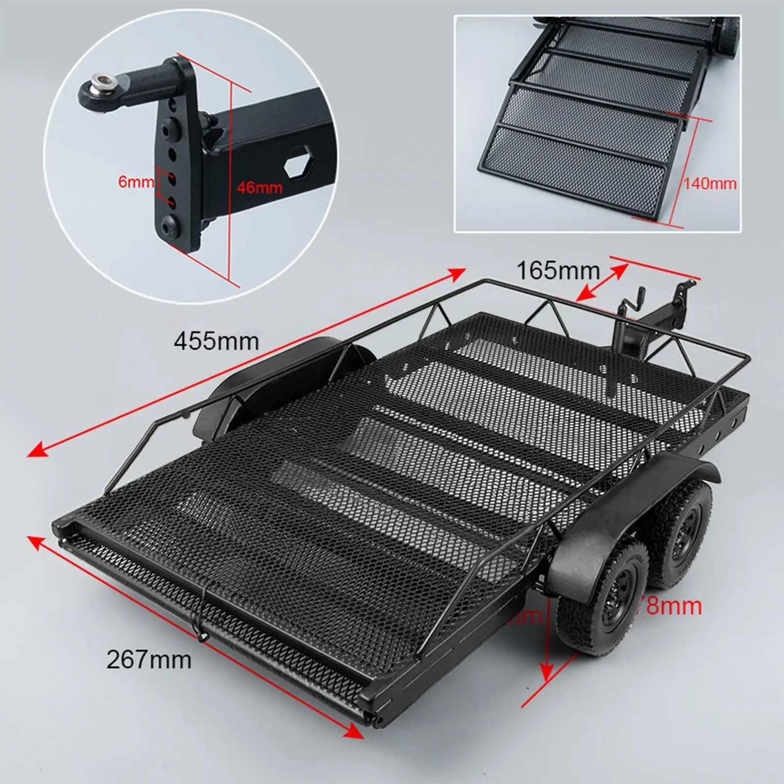 Remolque portador de carga para Axial SCX10 – Resistente y duradero