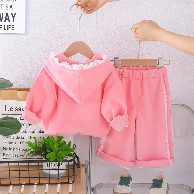 Conjunto de bebé primavera informal con abrigo de capucha - imagen 5