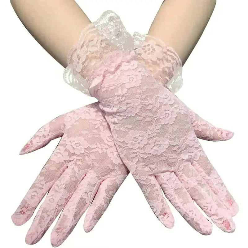 Guantes de encaje floral para vestido – estilo vintage nupcial - imagen 5