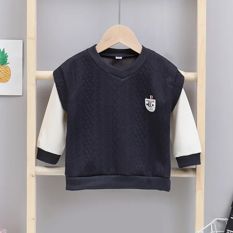 Sudadera infantil efecto dos piezas para primavera y otoño