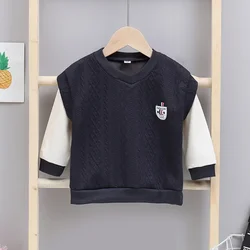 Sudadera infantil efecto dos piezas para primavera y otoño