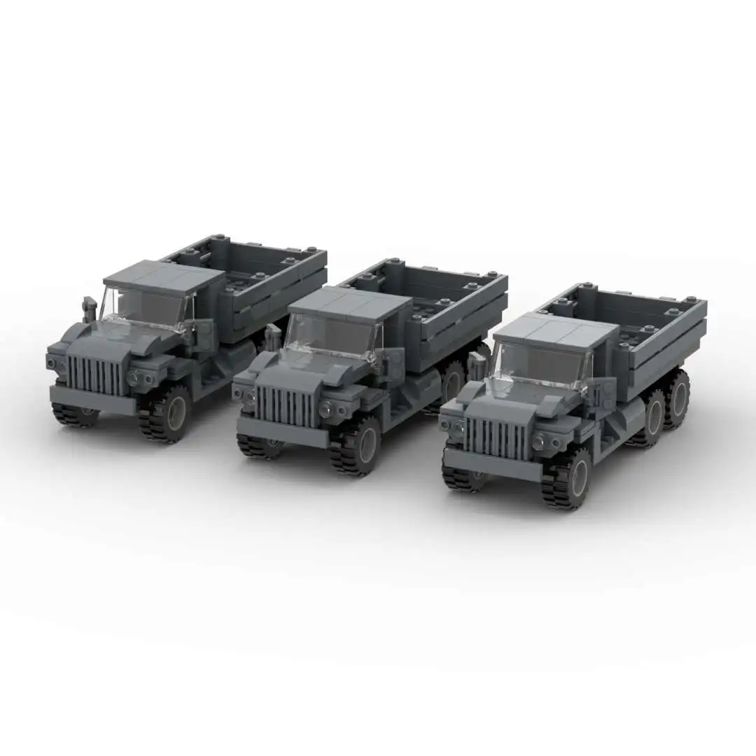 Bloques de construcción MOC Camión Militar URAL-375 para niños - imagen 5