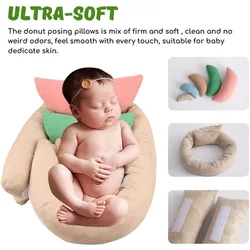 Juego de accesorios para fotos de recién nacido con almohada Donut