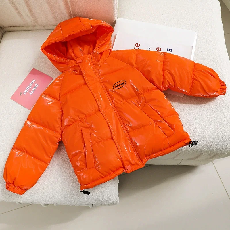 Chaqueta de plumón acolchada infantil con capucha para invierno