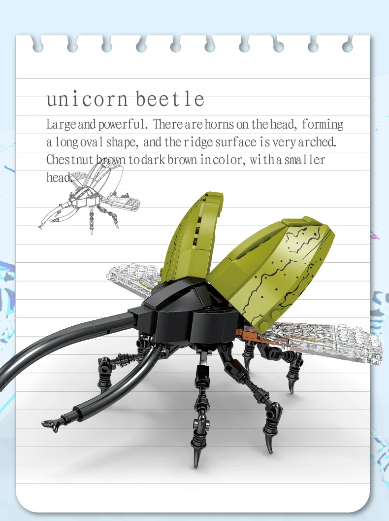 Grupo de insectos construidos