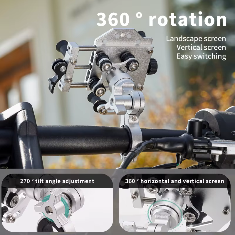 Soporte móvil aluminio moto – Giro 360° universal - imagen 4