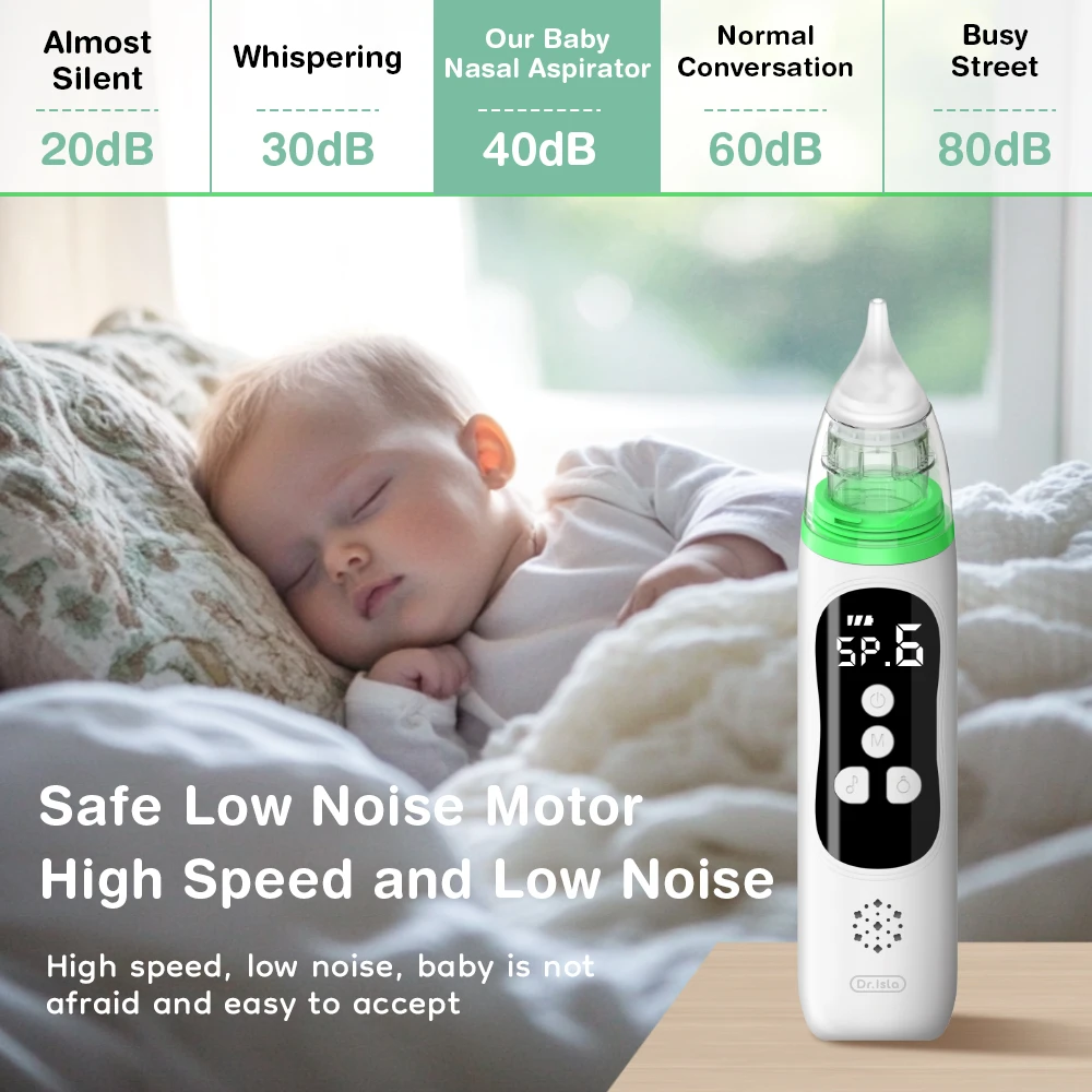 MAMIJOY Aspirador nasal eléctrico para bebé – 6 modos y música calmante - imagen 4