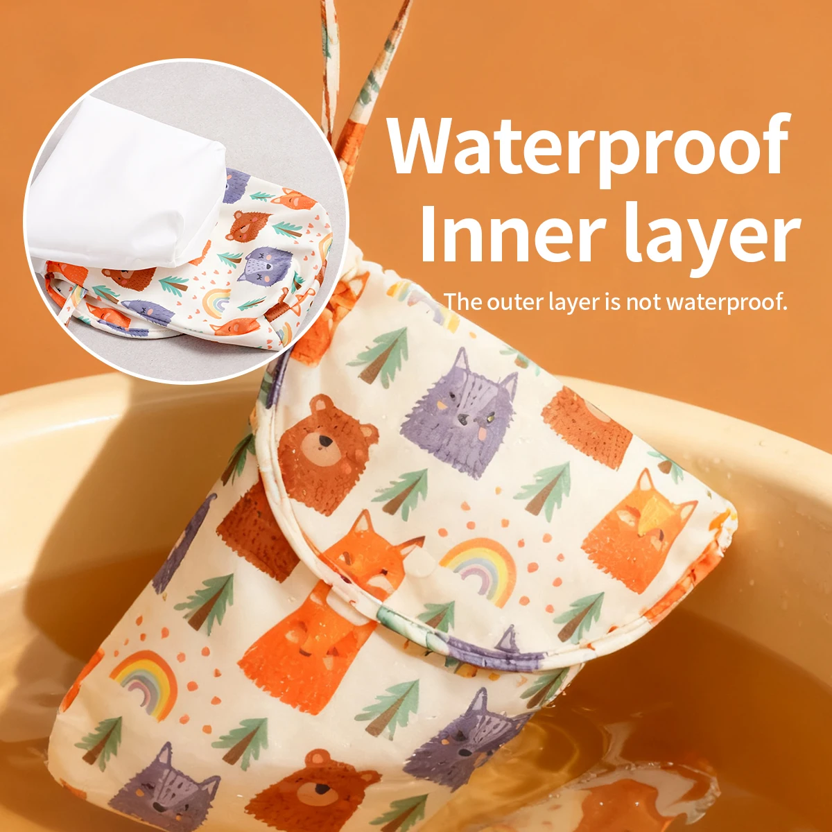 Bolsa organizadora pañales – Impermeable para accesorios bebé - imagen 2