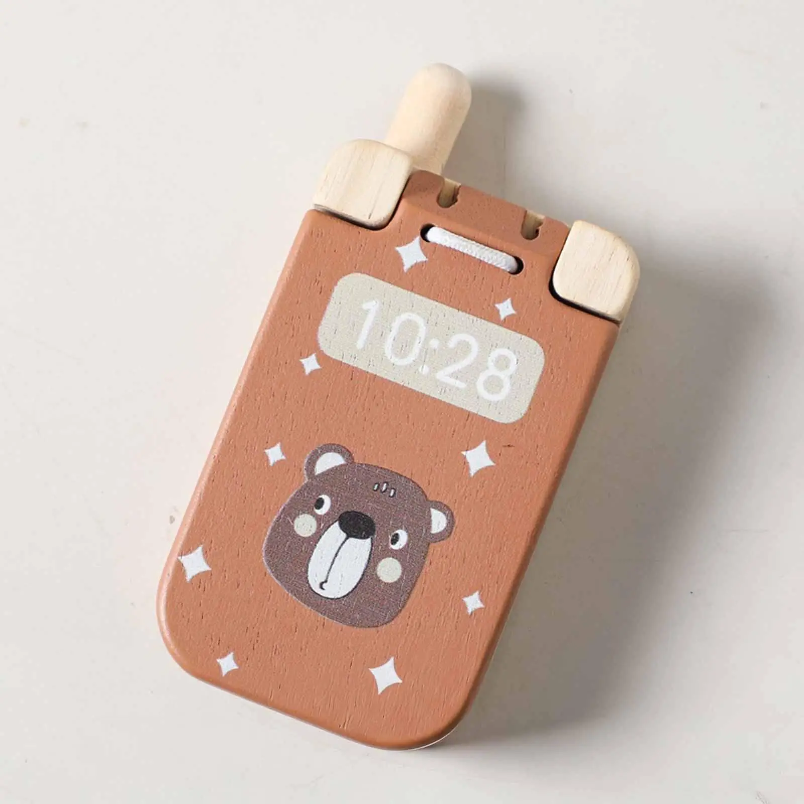 Teléfono de madera educativo para estimular la motricidad infantil - imagen 5