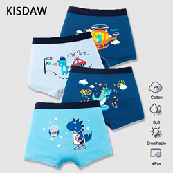 Calzoncillos de algodón transpirable con dinosaurios para niños