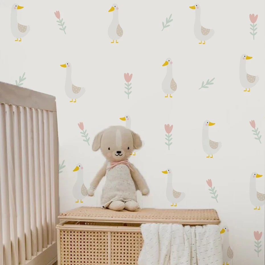 Pegatina de pared infantil de patitos bohemios para habitación - imagen 5