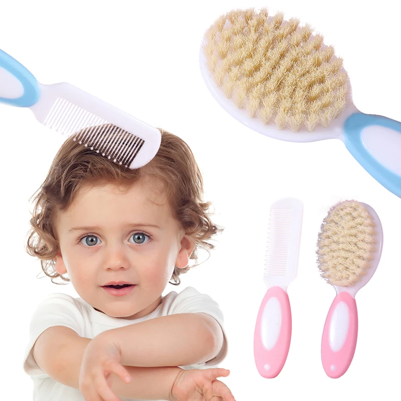 Conjunto cepillo y peine de bebé – masajeador suave en la cabeza