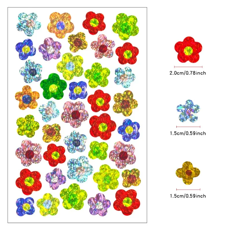 Mini pegatinas holográficas de encaje floral infantil - imagen 4