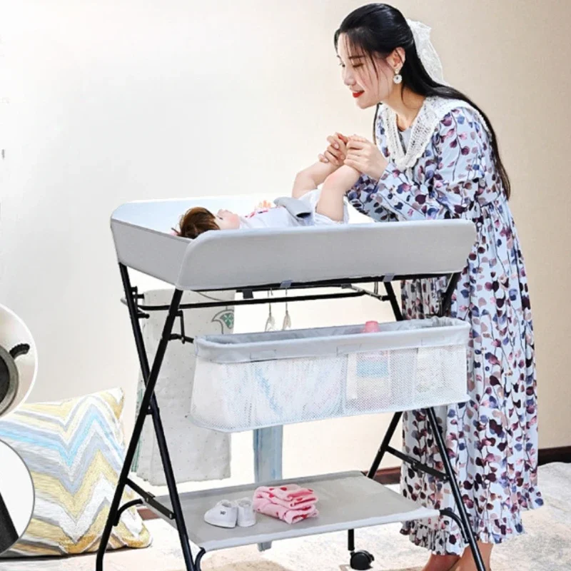 Mesa cambiador bebé plegable lavable para baño y cambio