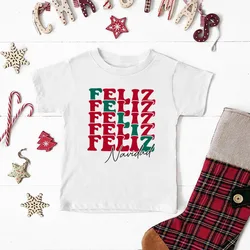 Camiseta navideña infantil con mensaje divertido