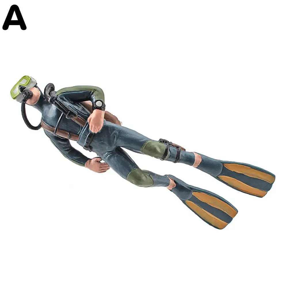 Figura de buzo submarino con acabado detallado