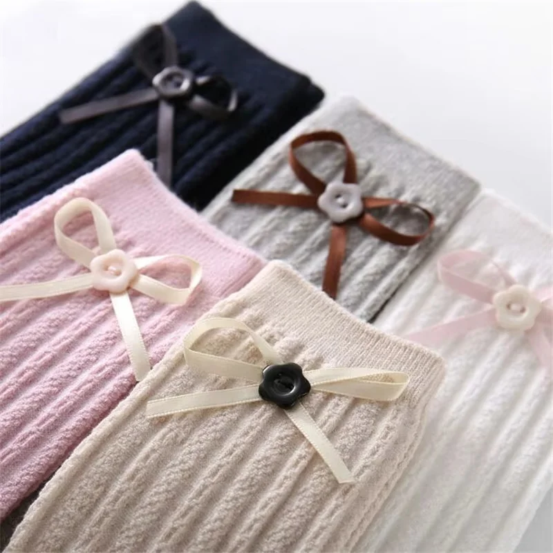 Calcetines altos de algodón liso para niños – Primavera/Otoño - imagen 5