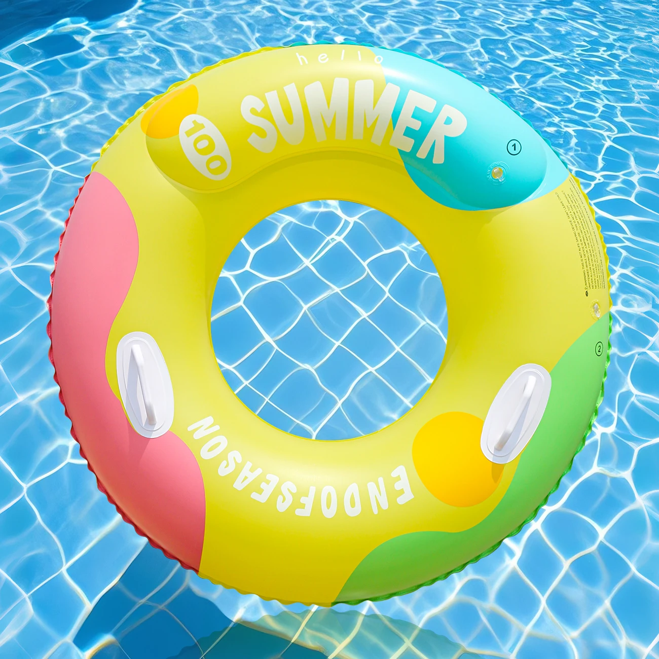 Anillo de natación inflable para axilas grueso colores vibrantes - imagen 5
