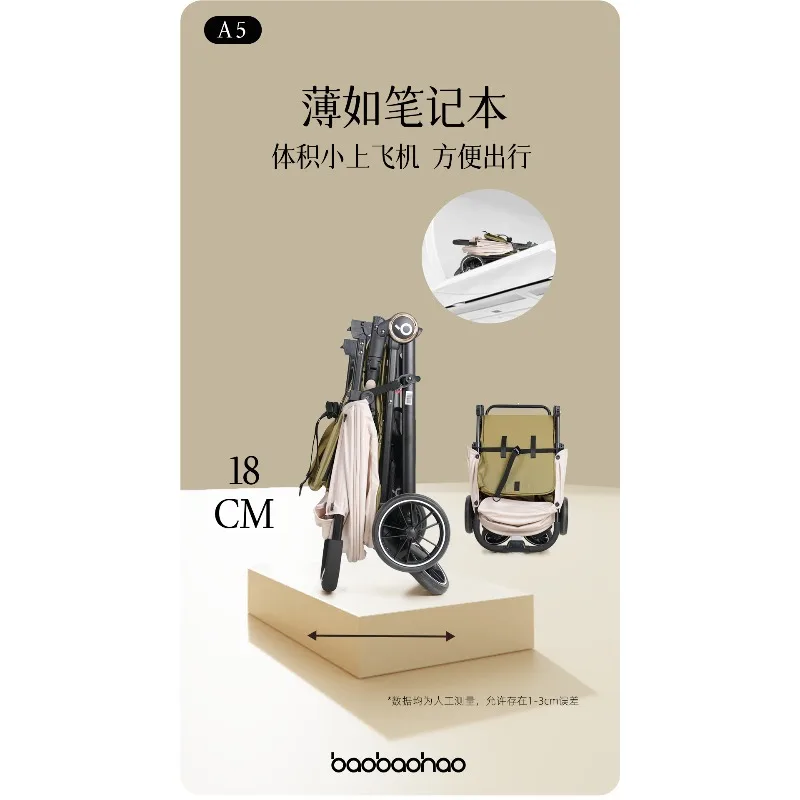 Cochecito ligero plegable con un clic – Ideal para paseos con bebé - imagen 5