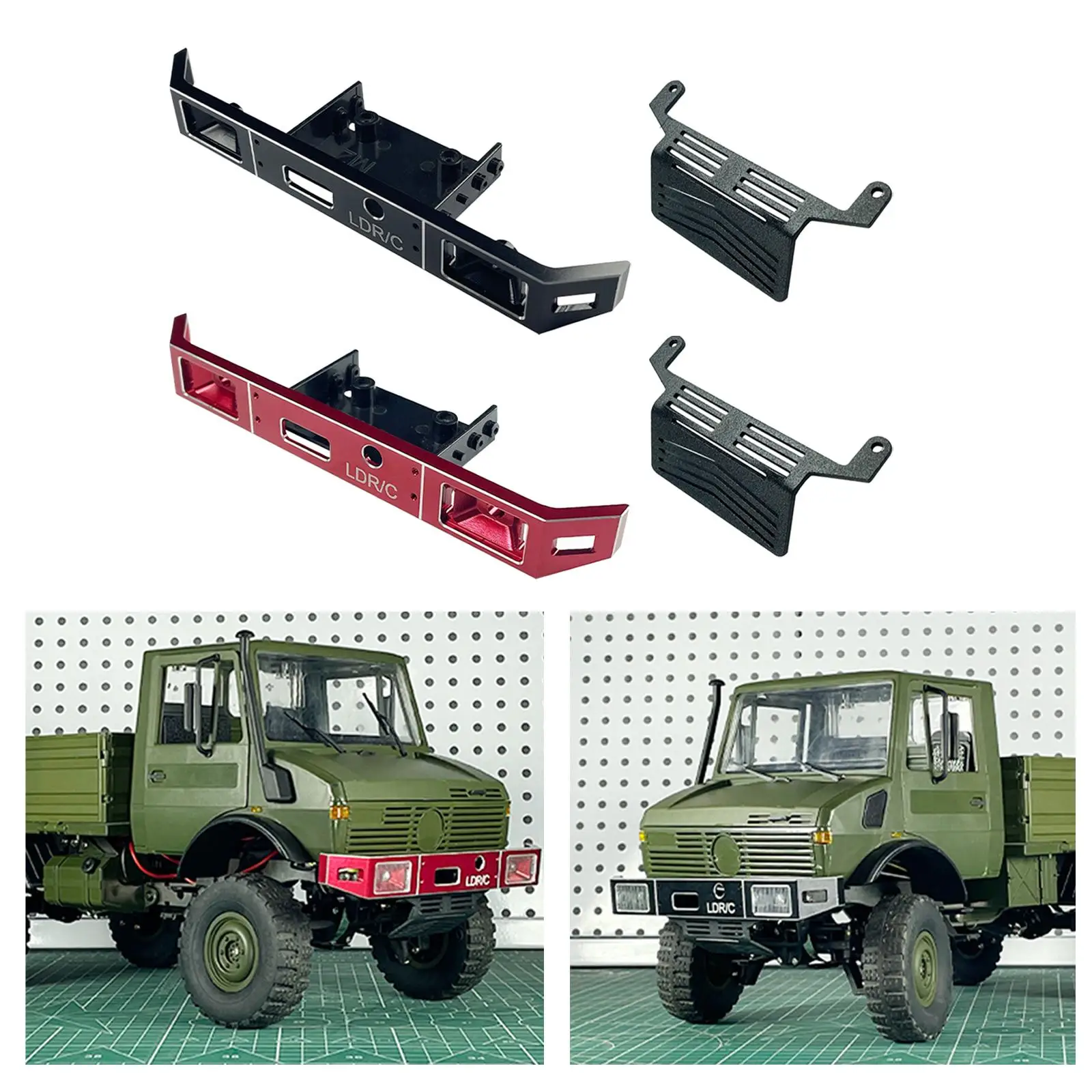 Parachoques delantero RC para crawler 1:12 – mejora manual resistente - imagen 3