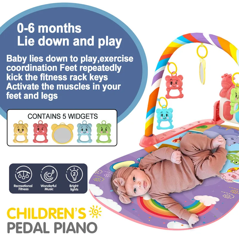 Piano musical interactivo para bebés de 0 a 12 meses