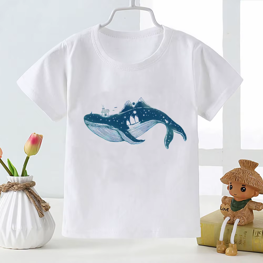 Camiseta bebé ballena – Top verano para niños y niñas - imagen 3
