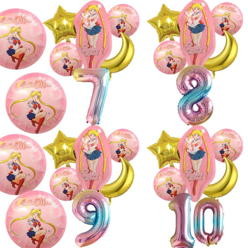 Globos Sailor Moon para cumpleaños y baby shower, decoración - imagen 4