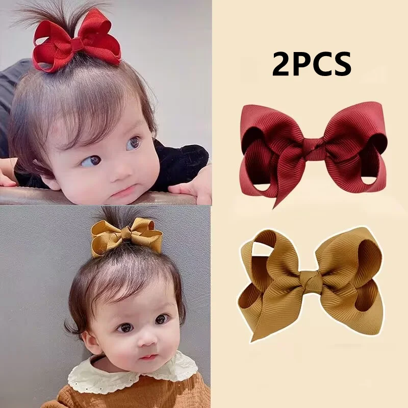 Pinzas para el pelo bebé con lazos estilo caramelo y New Kid - imagen 3