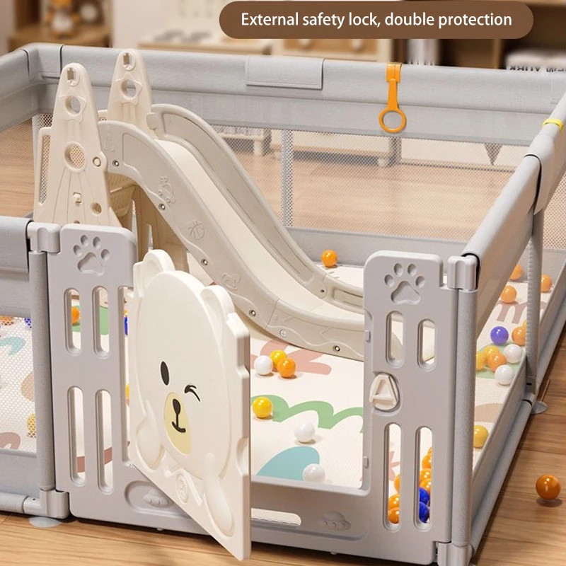 Parque infantil acolchado para bebés con valla segura - imagen 5