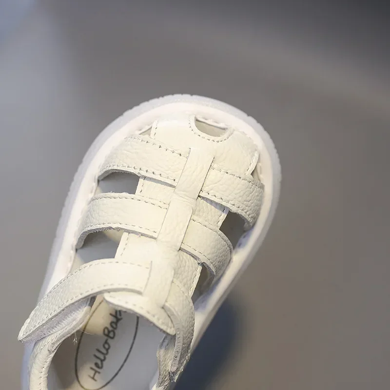 Sandalias de piel para bebé – Suela blanda antideslizante de verano - imagen 5
