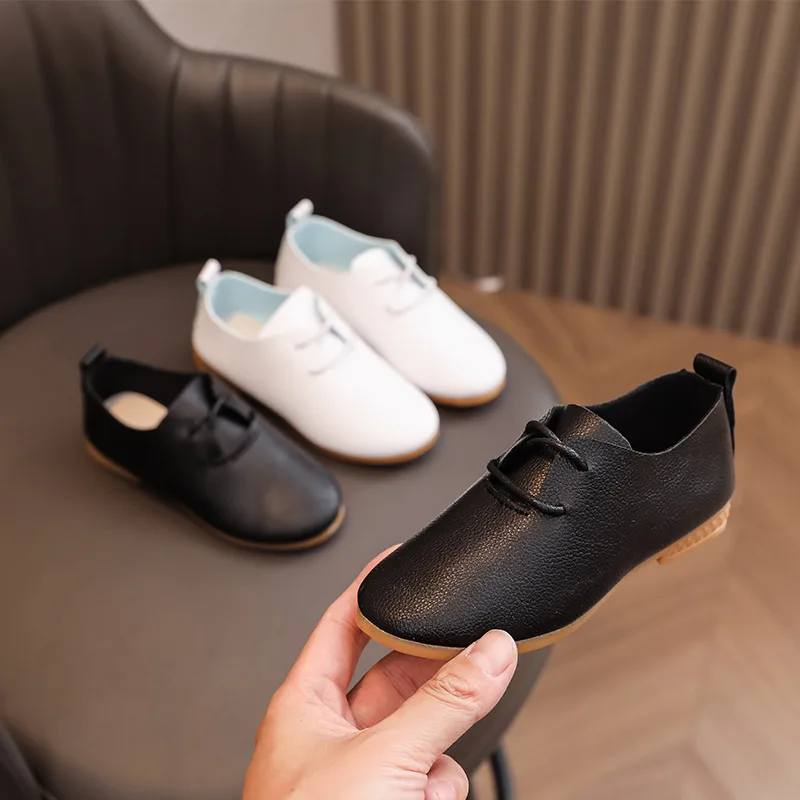 Zapatos de cuero con cordones para niño – Estilo británico