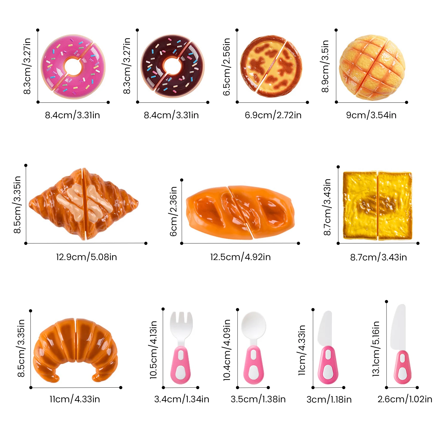 Juego de cortar pan de juguete de cocina para niños - imagen 3