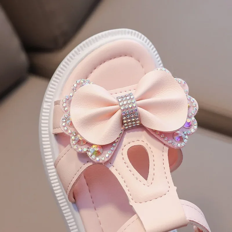 Sandalias blandas para niñas con lazo y suela flexible - imagen 5