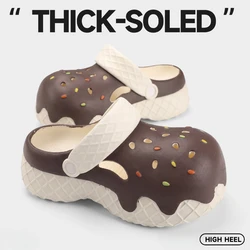 Sandalias de plataforma de verano con suela gruesa estilo helado