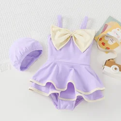 Bañador de una pieza para niñas con mariposas veraniegas playa