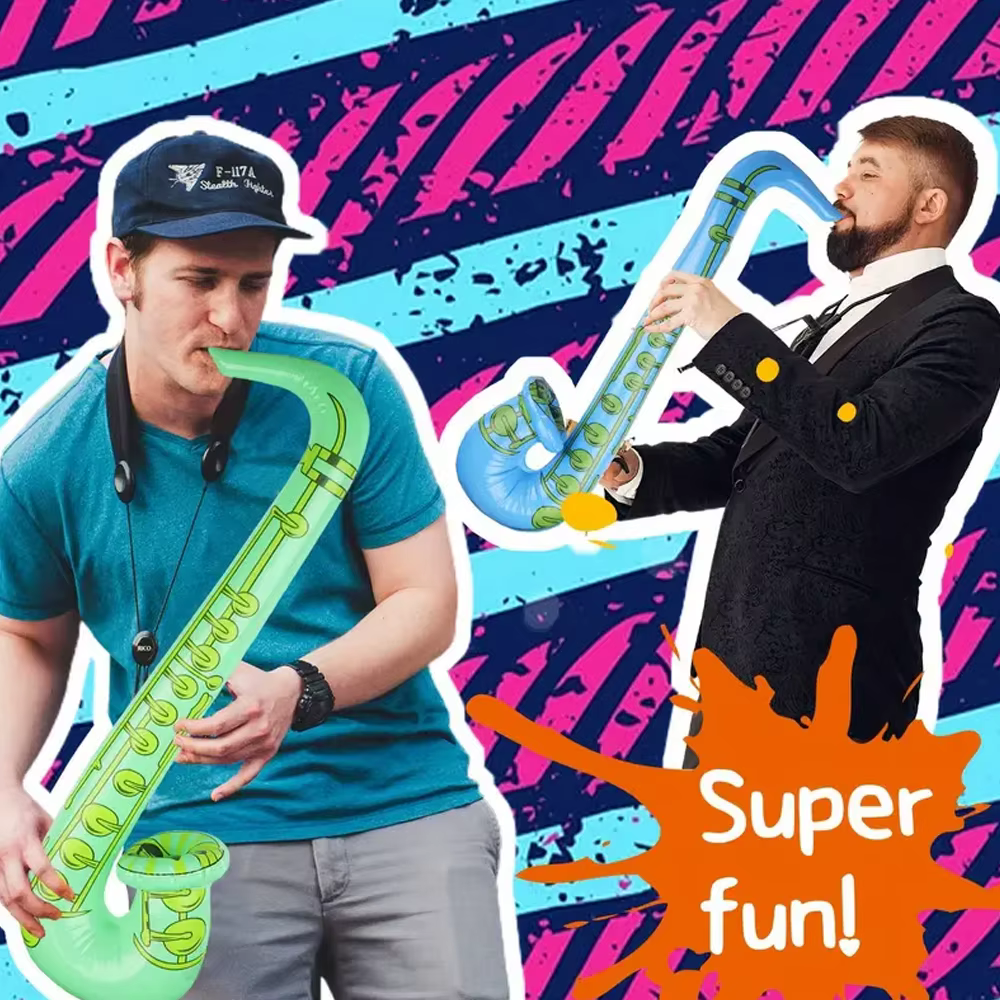 Saxofón inflable de PVC para fiesta y juegos de escenario - imagen 3