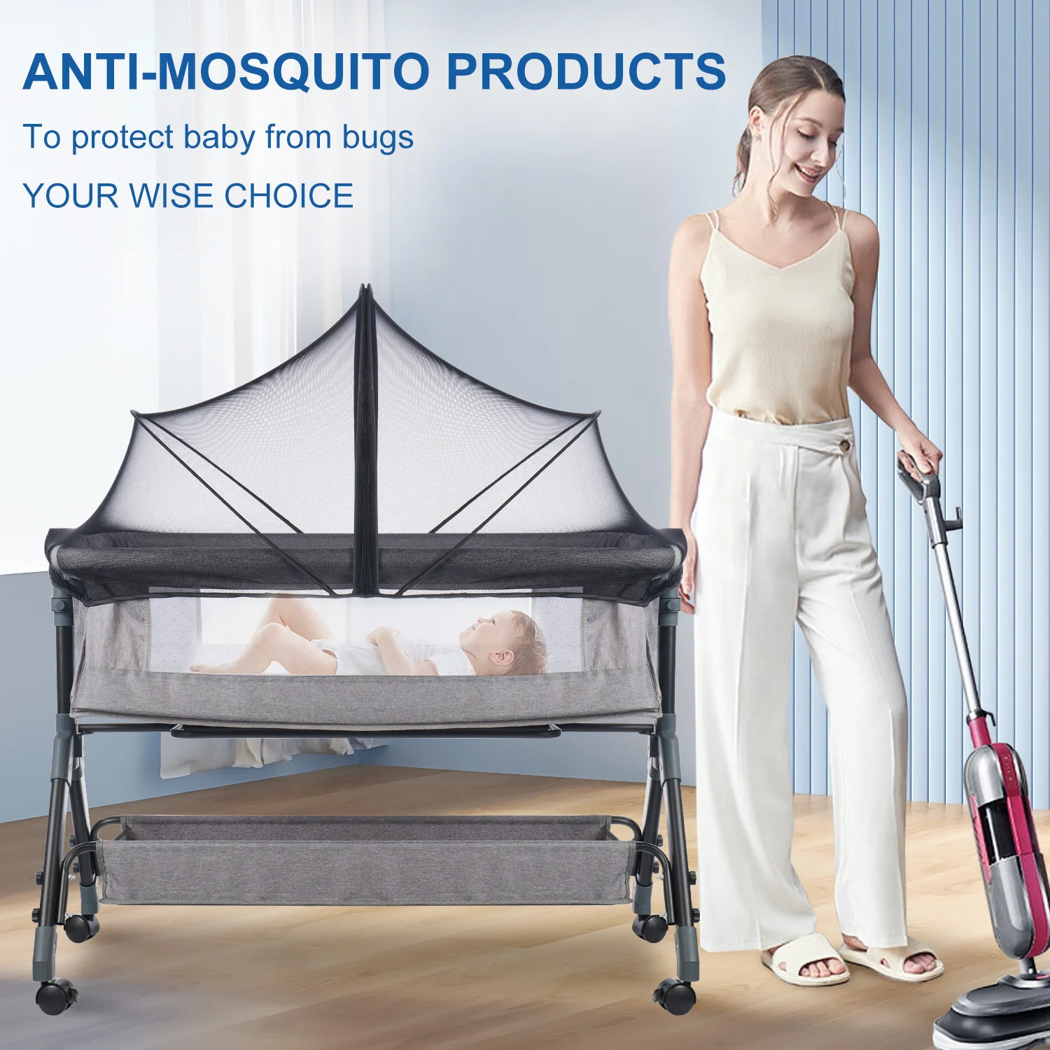 Mosquitera universal para cama de bebé – Ventilada 4 estaciones - imagen 4