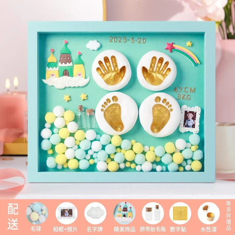 Kit de huellas para bebé: Molde de manos y pies, recuerdo de cien días - imagen 2