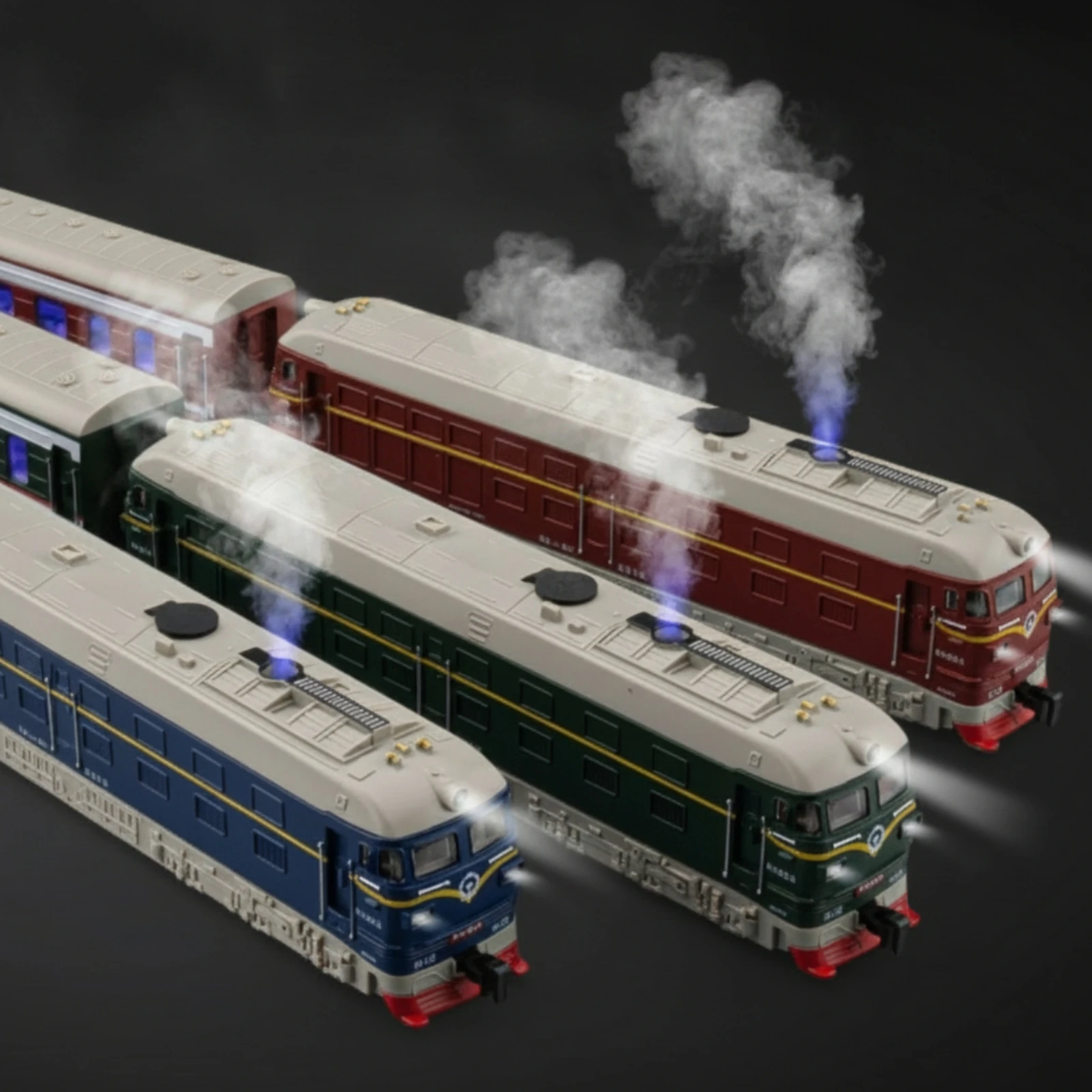 Tren eléctrico de juguete con locomotoras y acoplamientos magnetizados - imagen 3