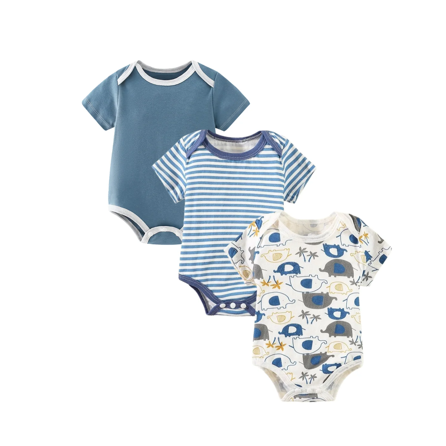 Conjunto recién nacido de algodón para verano con body tipo sobre - imagen 3