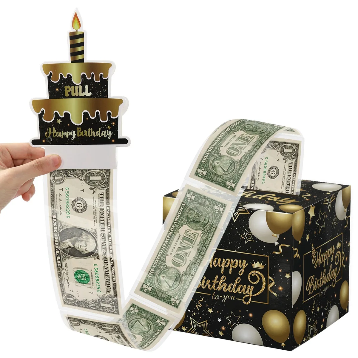 Caja regalo de cumpleaños infantil con tarjeta pastel y sorpresa - imagen 2