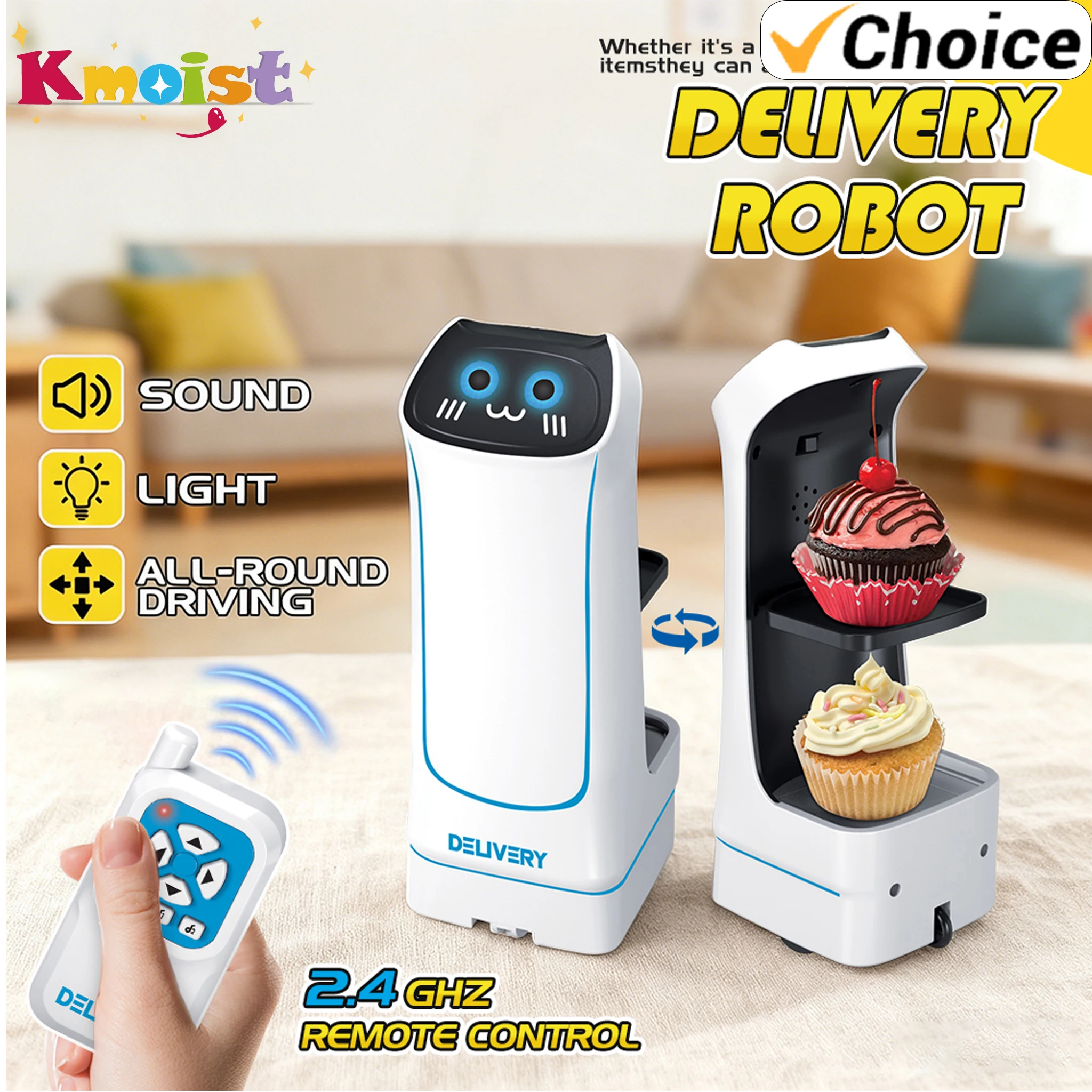 Coche teledirigido con robot de reparto de juguete para niños - imagen 2