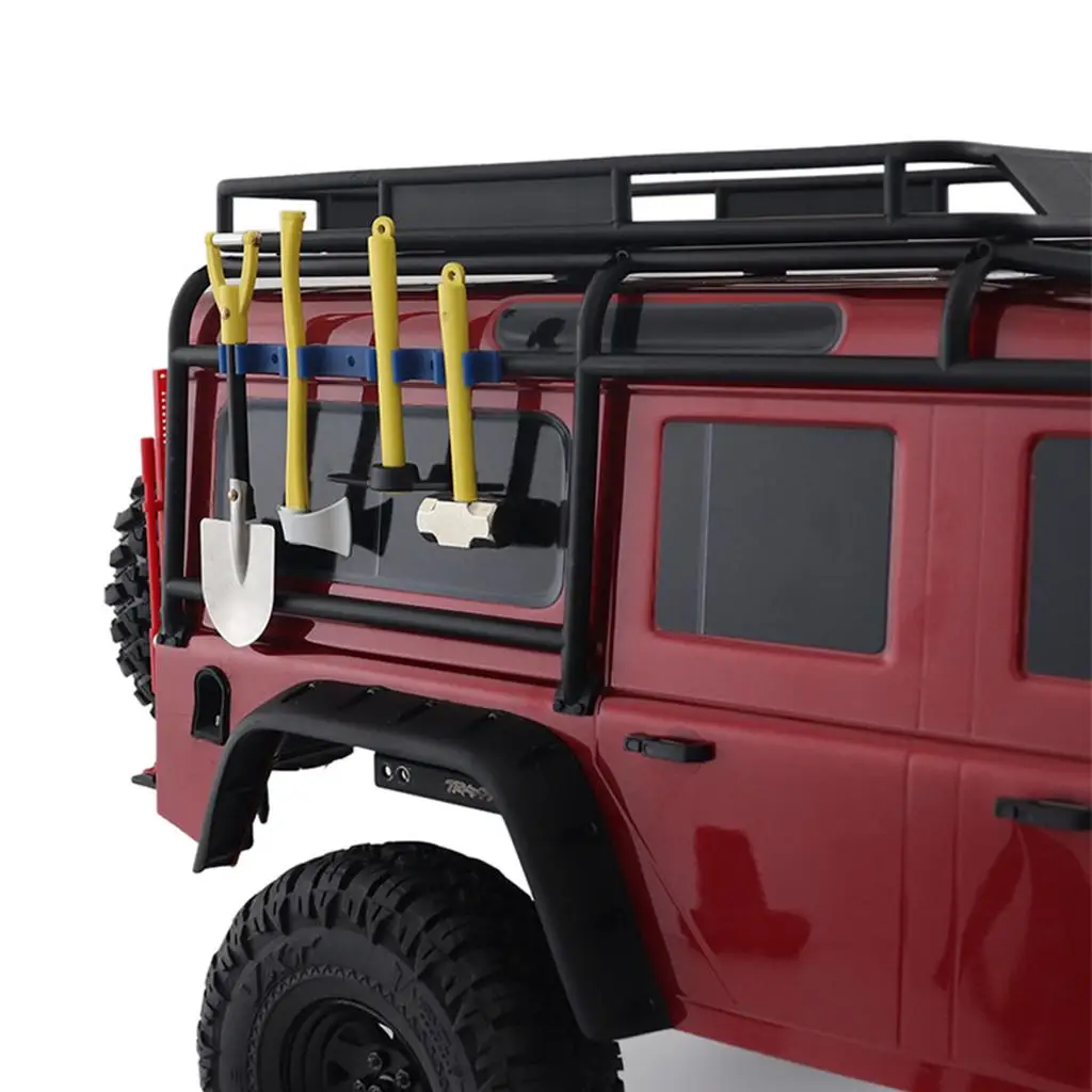 Azada y hacha metálicas de simulación para coche RC