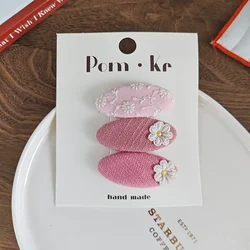 Pinzas para el pelo de princesa con flores elegantes en tela