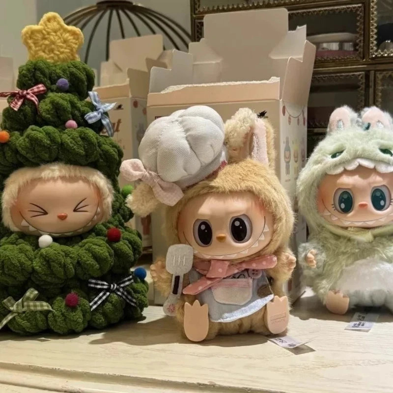 Disfraz con capucha Labubu estilo árbol de Navidad para muñeca - imagen 5