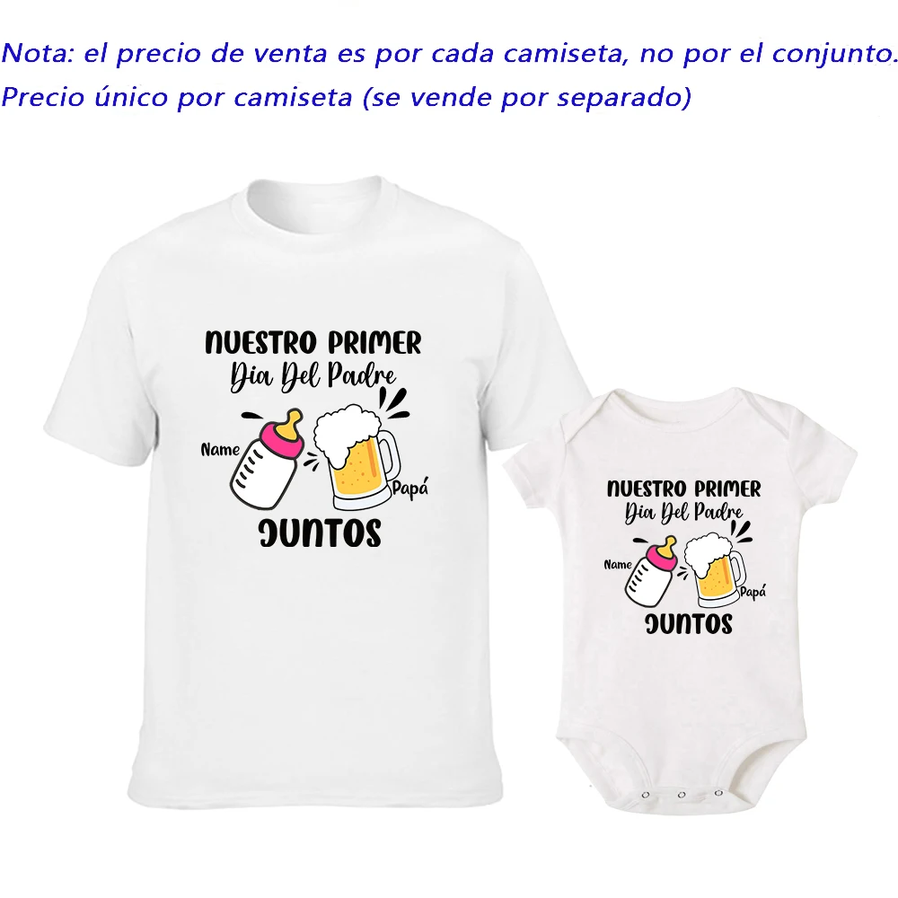 Traje familiar combinado Día del Padre – Pelele bebé y camisa papá