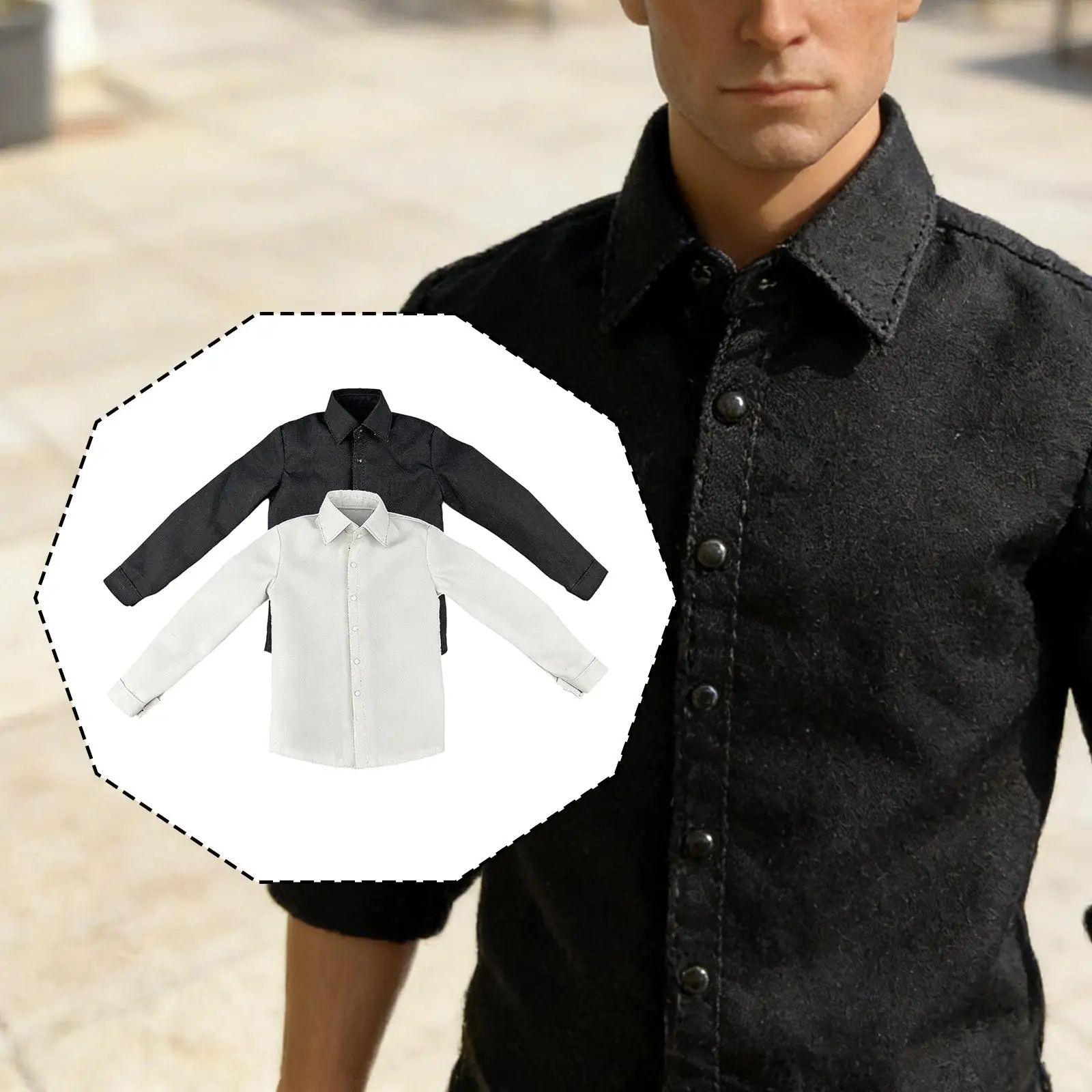 Camisa de trabajo retro para muñeca, estilo disfraz informal - imagen 3