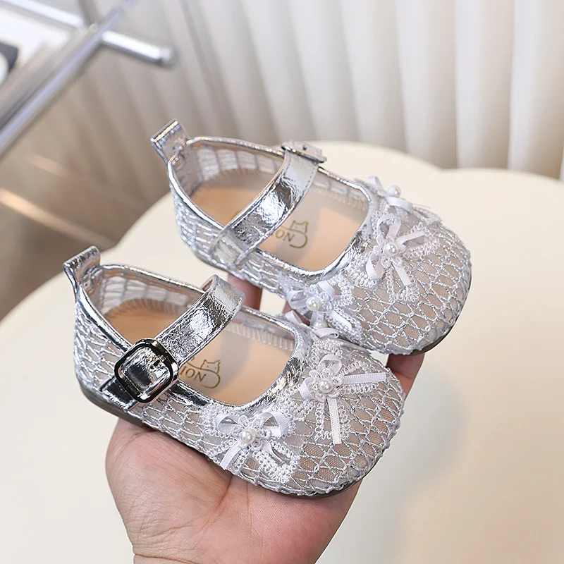 Zapatos de princesa para niñas – Antideslizantes de cuero con lazo